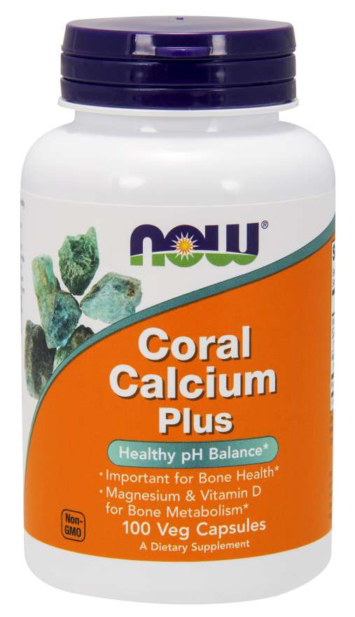 Coral Calcium Plus 100 Cápsulas - Now - Crisdietética