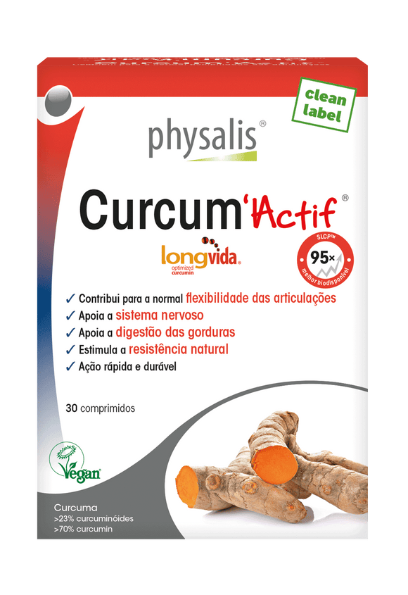 Curcum Actif 30 Comprimidos - Physalis - Crisdietética