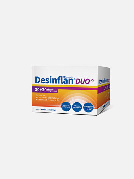 Desinflan Duo RX 30 Cápsulas + 30 Comprimidos - Farmodietica - Crisdietética