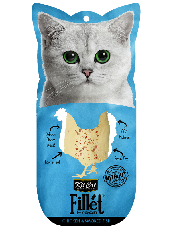 Kit Cat FilletFresh Frango & Peixe Fumado 30g - Crisdietética