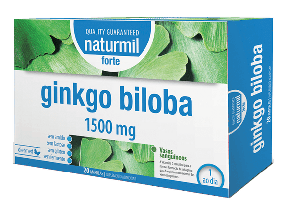GINKGO BILOBA FORTE 20 X 15ML AMPOLAS - Celeiro da Saúde Lda