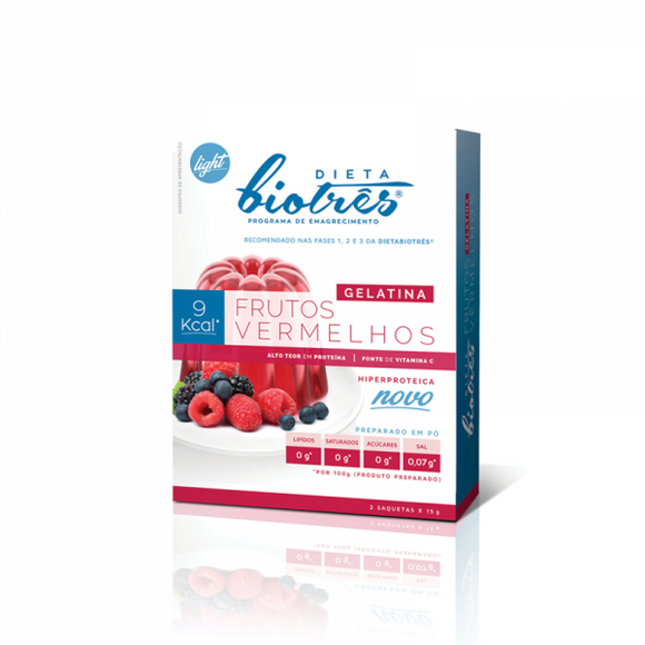 Gelatina Light Frutos Vermelhos 2*15gr - Biotrês - Crisdietética