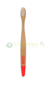Escova Dentária Bambu Adulta Vermelha - Geosmile - Crisdietética