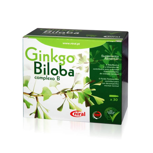 Ginkgo Biloba + Complexo B 30 Ampolas - Niral - Crisdietética