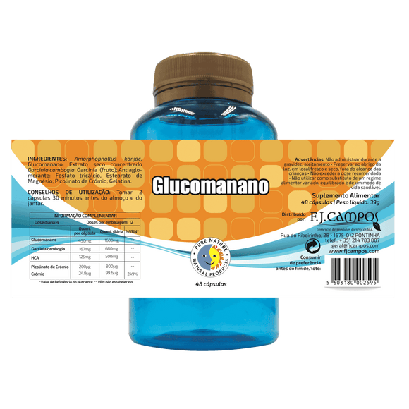 Glucomanano 48 Cápsulas - Pure Nature - Crisdietética