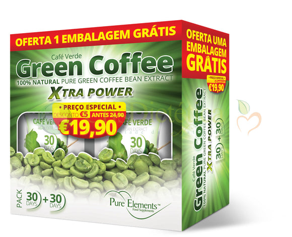 Green Coffee Xtra Power Pack 30 + 30 un - Celeiro da Saúde Lda