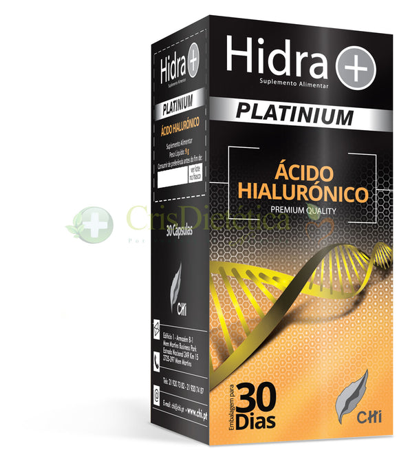 Hidra+ Platinium Ácido Hialur. 30 Cápsulas - Celeiro da Saúde Lda