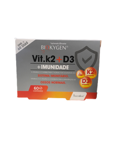 Vitamina k2 + D3 60 Comprimidos - Biokygen - Crisdietética