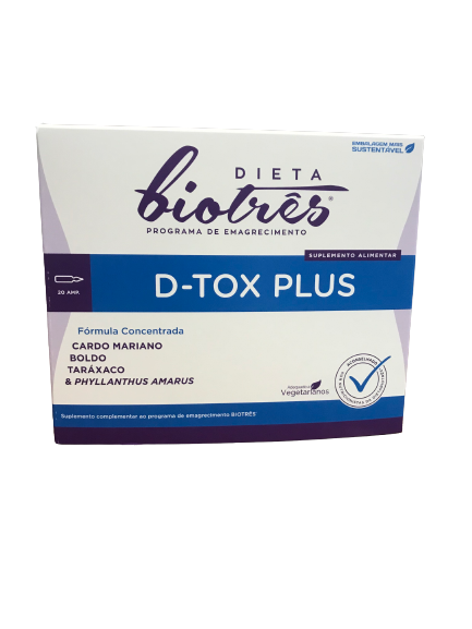 D-Tox Plus 20 ampolas - Biotrês - Crisdietética
