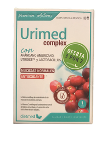 PACK: Take 3 and Pay 2 - Urimed Complex 30 Capsules - Dietmed - Crisdietética