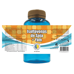 Isoflavones de Soja + Yam 60 Capsules - Pure Nature - Crisdietética