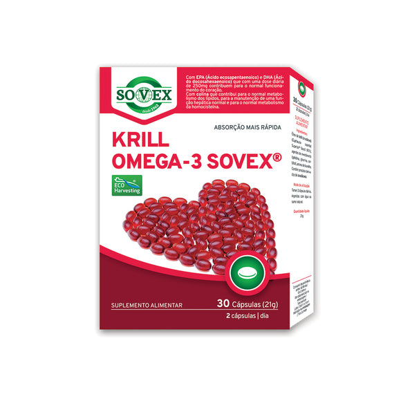 Krill Omega-3 30 Cápsulas - Sovex - Crisdietética