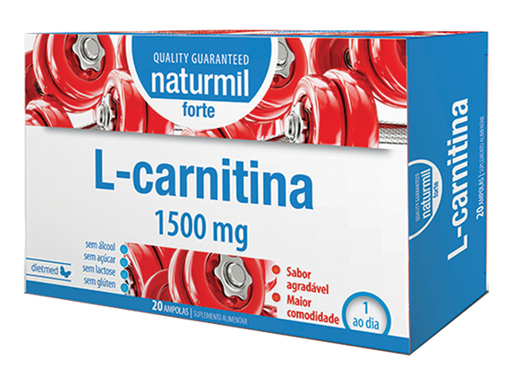 L-Carnitina Forte 20 Ampolas - Naturmil - Crisdietética