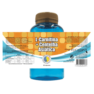 L- Carnitine + Asian Spark 90 Capsules - Pure Nature - Crisdietética