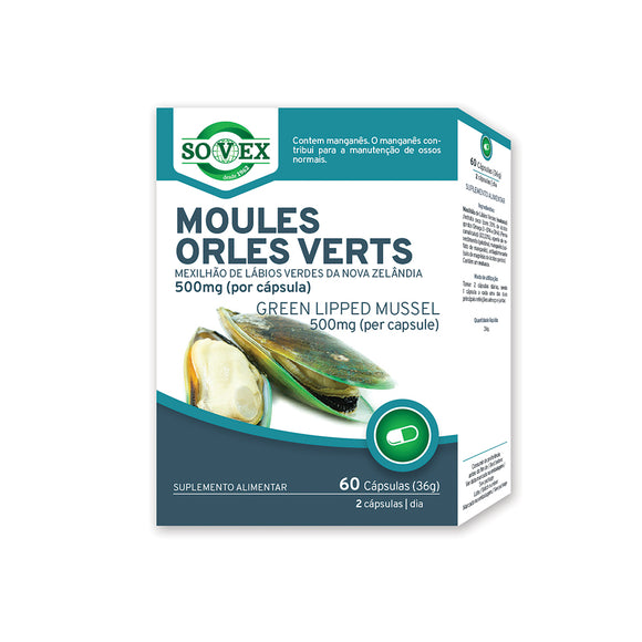 Moules Orles Verts 500mg 60 Cápsulas - Sovex - Crisdietética