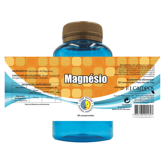 Magnésio 90 Comprimidos - Pure Nature - Crisdietética