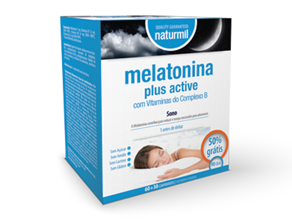 Melatonina Plus Active 1,95mg 90 Comprimidos - Naturmil - Crisdietética
