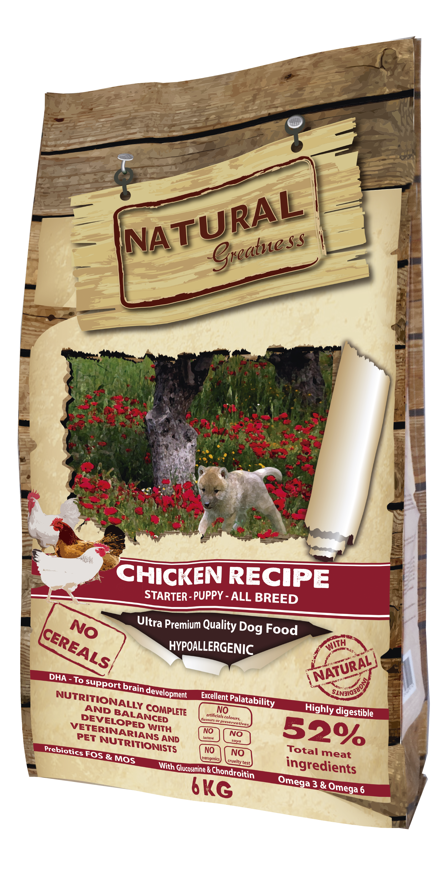 Natural Greatness Starter Puppy Poulet 6kg - Chrysdietetic