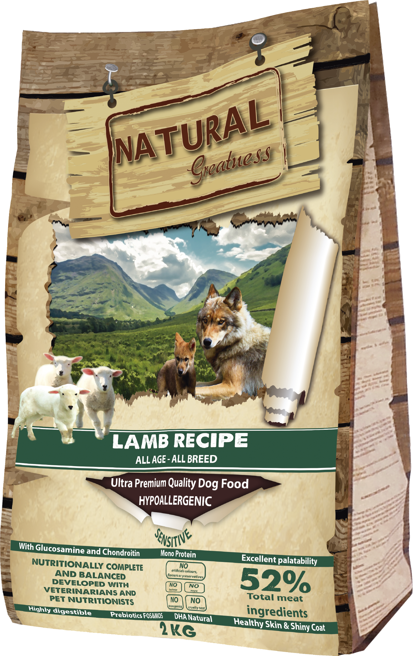 Natural Greatness Dog Lamb Sensitive 2kg - Chrysdietetic