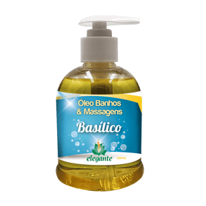 Bath and Massage Oil Basilic 300ml - Elegant - Chrysdietética