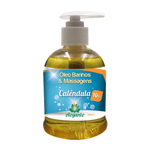 Bath and Massage Oil Calendula 10% 300ml - Elegant - Chrysdietetic