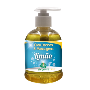 300ml Lemon Bath and Massage Oil - Elegant - Chrysdietética