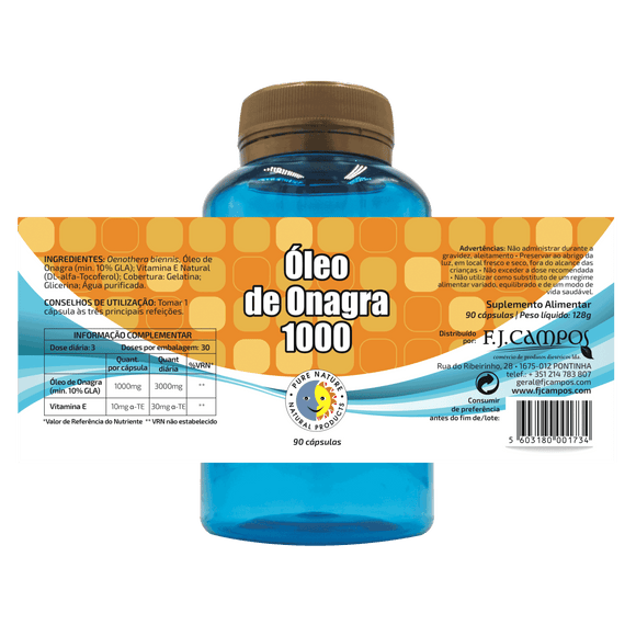 Óleo de Onagra 1000 90 Cápsulas - Pure Nature - Crisdietética