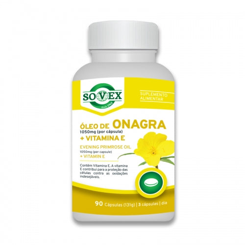 Óleo de Onagra 1050mg + Vitamina E 90 Cápsulas - Sovex - Crisdietética