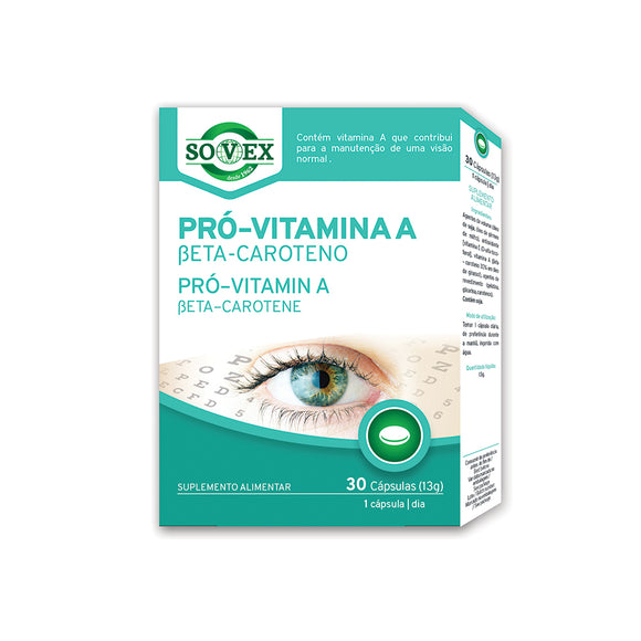 Pró-Vitamina A 30 Cápsulas - Sovex - Crisdietética