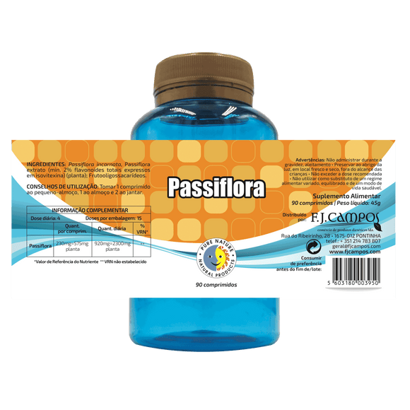 Passiflora 120 Comprimidos - Pure Nature - Crisdietética