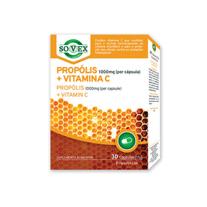 Própolis 1000mg + Vitamina C 30 Cápsulas - Sovex - Crisdietética