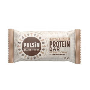 Peanut Protein Bar with Chocolate Chip 50g - Pulsin - Crisdietética
