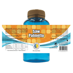 Saw Palmetto + Ginseng + Cat's Claw 180 Tablets - Pure Nature - Crisdietética