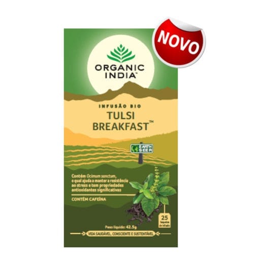Infusão Tulsi Breakfast 25 Saquetas - Organic India - Crisdietética