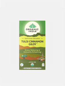 Bio Tulsi Cinnamon Giloy Infusion 25 Beutel - Organic India - Crisdietética