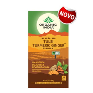 Infusion Bio Turmeric Ginger Premium 25 sobres - Organic India - Chrysdietetic