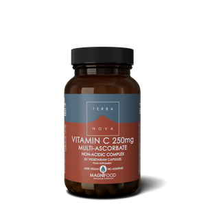 Vitamina C Multi-Ascorbate Non Acidic Complex 250mg 50 Cápsulas - Terra Nova - Crisdietética
