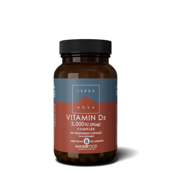 Vitamin D3 2000IU Complex 50mcg 50 Cápsulas - Terra Nova - Crisdietética