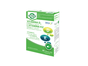 Vitamine D3 + K2 (MenaQ7) 60 gélules - Sovex - Chrysdietetic