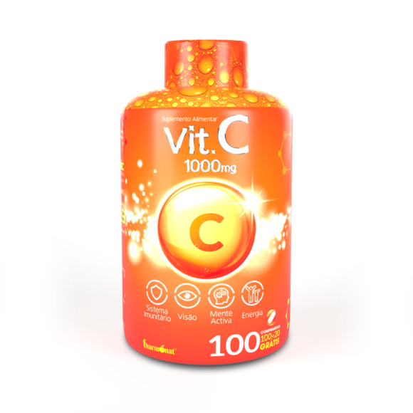 Vitamina C 1000mg 120 Comprimidos - Fharmonat - Crisdietética