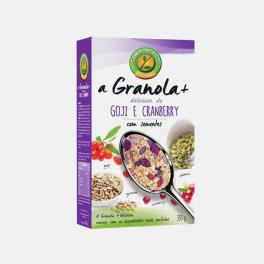 格蘭諾拉麥片 + 枸杞和蔓越莓 350gr - XNUMX% - Crisdietética