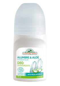 Deodorante Minerale e Aloe Vera Roll-On 75ml - Corpore Sano - Crisdietética
