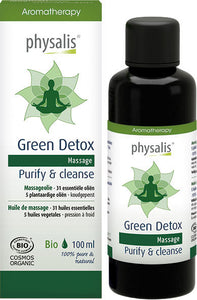 Green Detox massage oil 100ml - Physalis - Crisdietética