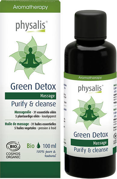 Óleo de massagem Green Detox 100ml - Physalis - Crisdietética