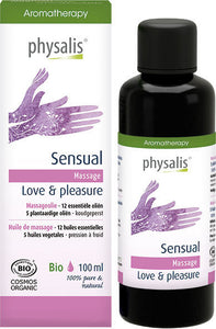 Sensual massage oil 100ml - Physalis - Crisdietética