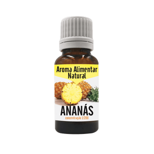 Aroma Alimentar Natural de Ananás 1/200 20ml - Elegante - Crisdietética