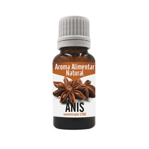Aroma Alimentar Natural de Anis 1/200 20ml - Elegante - Crisdietética