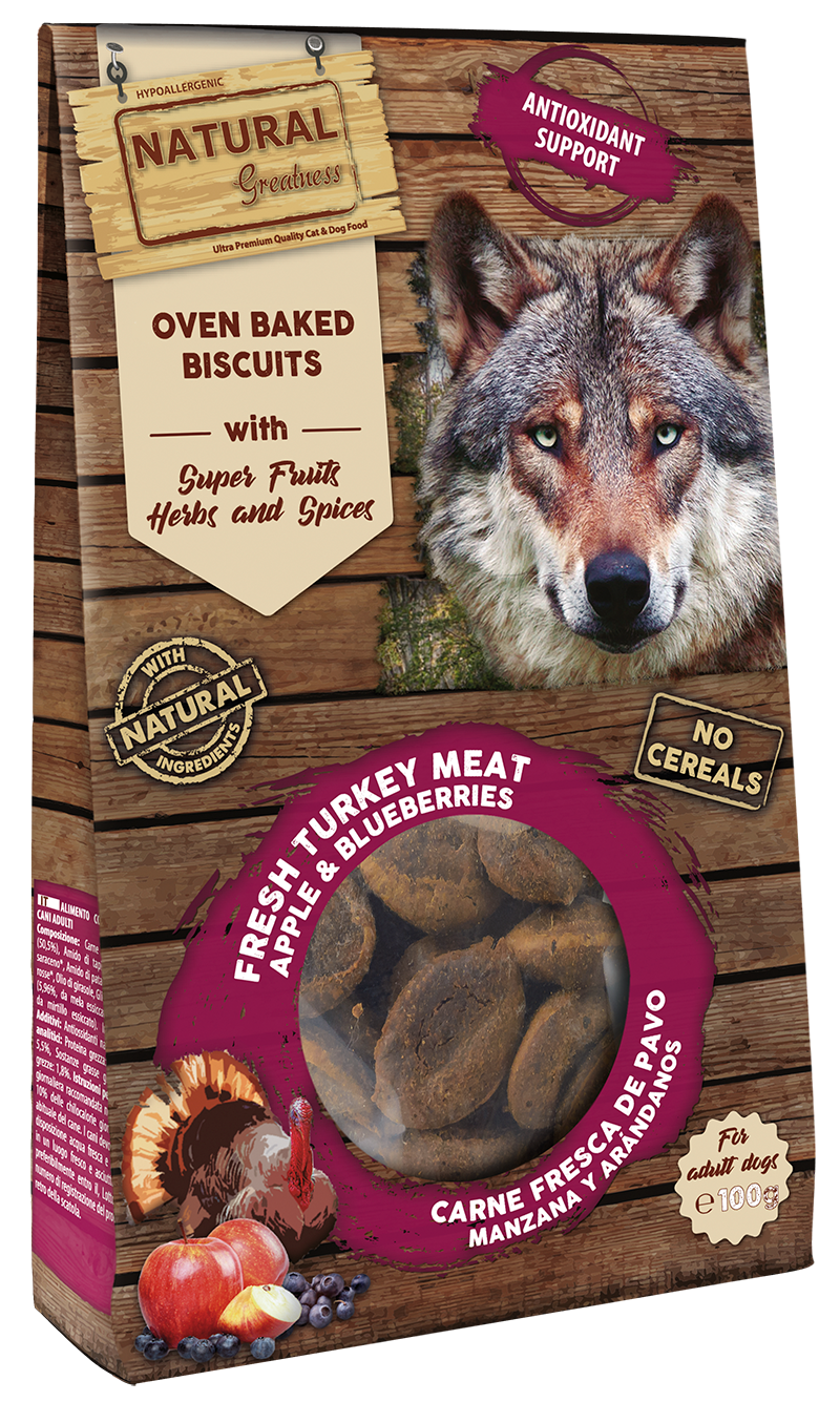 Dog Oven Baked Biscuit Antioxidant Support 100g - Natural Greatness - Crisdietética