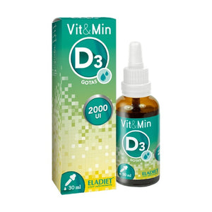 Vit & Min Vitamina D3 30ml - Eladiet - Chrysdietética
