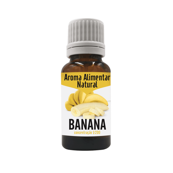 Aroma Alimentar Natural de Banana 1/200 20ml - Elegante - Crisdietética